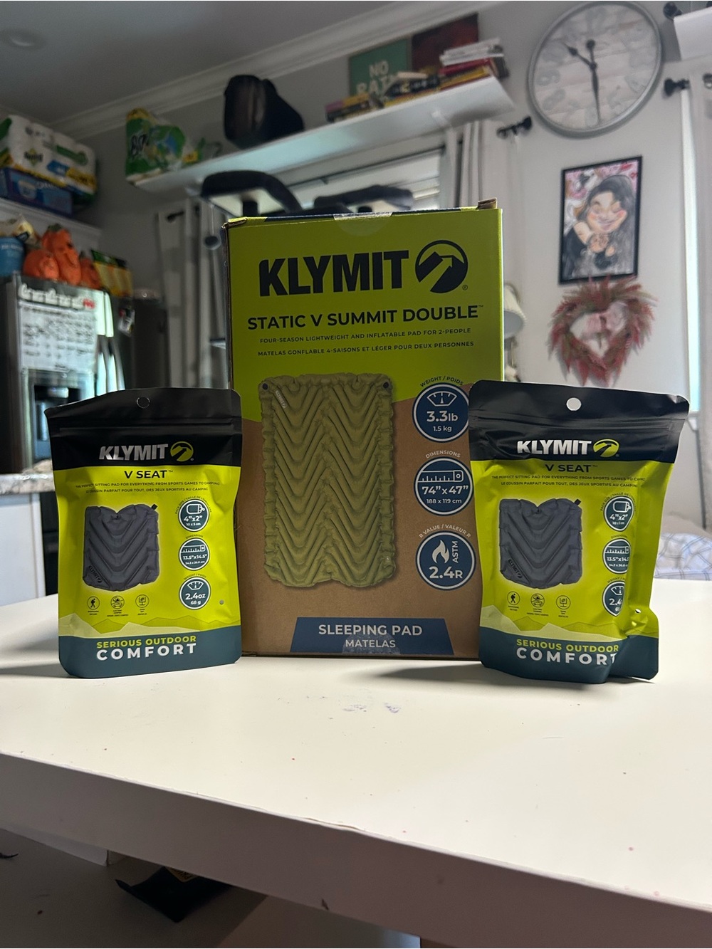 KLYMIT Static V Summit Double Sleeping Pad with V Seats bundle